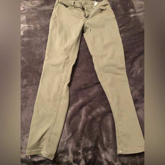 Zara denim - khaki stretch jeans - Picture 1 of 4